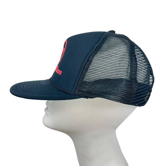 Vintage Nissin Davey Allison Snapback Baseball Hat Cap #28 OSFA Blue NASCAR - Picture 5 of 16